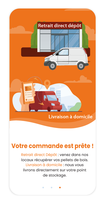 Etape 3 d'une commande par téléphone de granulés de bois - Dyneff