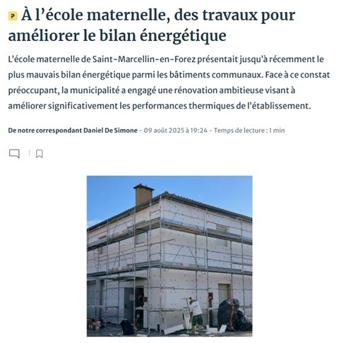 À l’école maternelle, des travaux pour améliorer le bilan énergétique