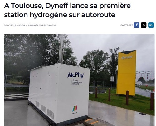 A Toulouse, Dyneff lance sa première station hydrogène sur autoroute