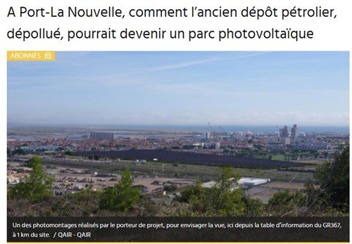 A Port-La Nouvelle, comment l’ancien dépôt pétrolier, dépollué, pourrait devenir un parc photovoltaïque