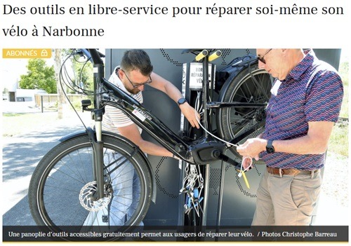 Des outils en libre-service pour réparer soi-même son vélo à Narbonne