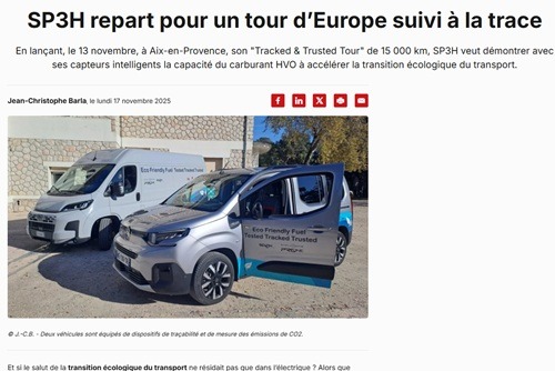 SP3H repart pour un tour d&rsquo;Europe suivi &agrave; la trace