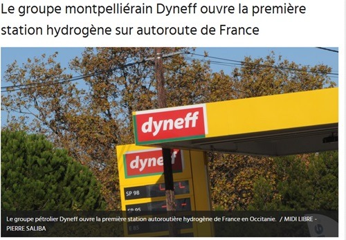 Le groupe montpelliérain Dyneff ouvre la première station hydrogène sur autoroute de France