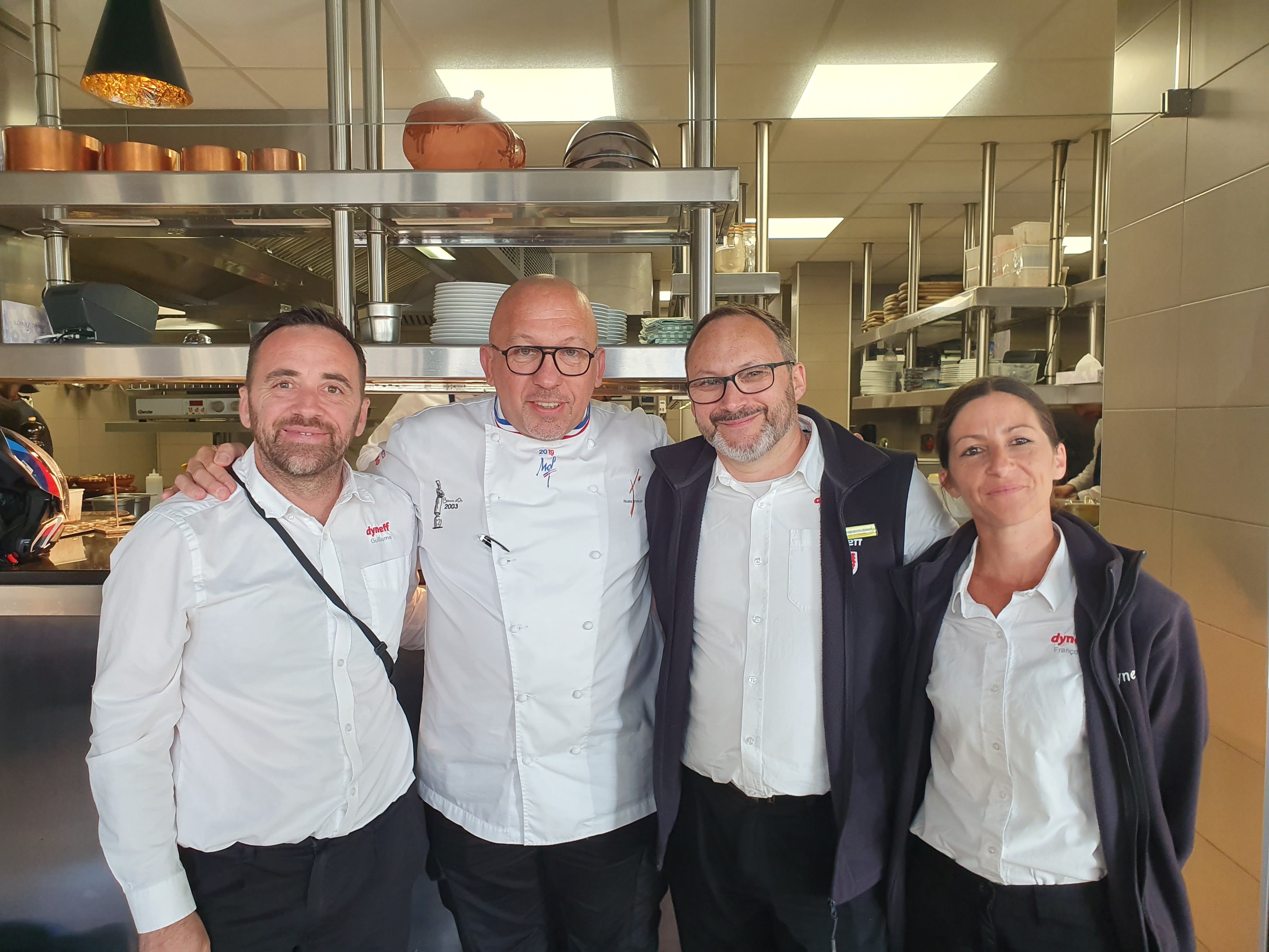 équipe Dyneff et chef étoilé 